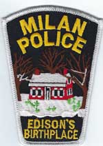Milan, Ohio  Police  (Black Background)