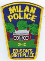 Milan, Ohio  Police  (Blue Background)