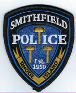 Smithfield, Rhode Island  Police  (Gold, Hat Patch, 3 1/2 inch high)