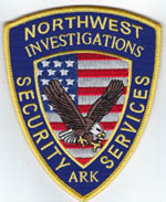 Northwest Investigations  Security Services, AR.  (Colored, US. Flag)
