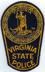 Virginia State Police  (USED, Large, Felt Background)