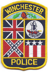 Winchester, Virginia  Police  (Old Style, Rebel flag)