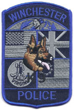 Winchester, Virginia  Police K-9  (New Style, no rebel flag)